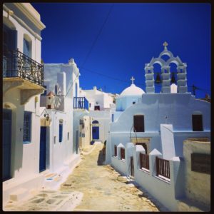 Stroll through the narrow streets in Hora, in Amorgos