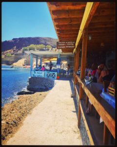 Spilia tou Nikola (The Cave of Nikolas), a seaside fish tavern on the Greek island of Santorini