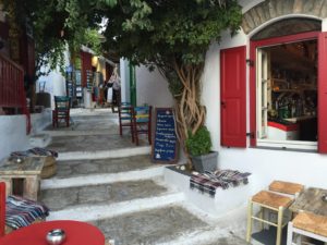 The cocktail-bar Botilia in Hora, in Amorgos