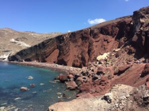 The Red Beach in Santorini