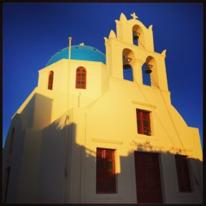 Panagia Agion Panton Church, in Oia, on the Greek island of Santorini