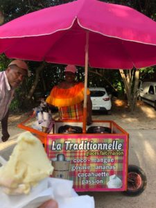 Local vendors selling sorbets in Martinique