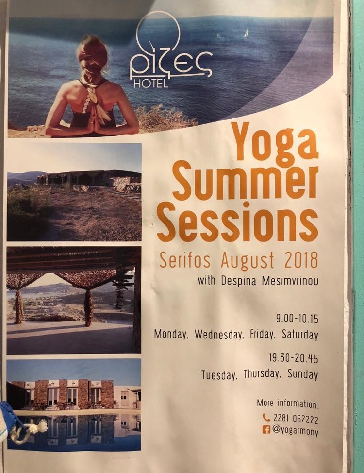 Yoga at Hotel Rizes, Serifos