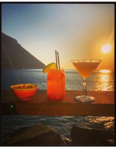 Sunset, sea, cocktails