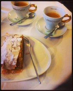 Apfelstrudel at the Cafe Landtmann in Vienna