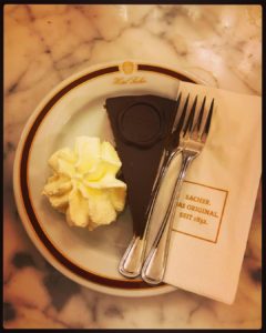 Sacher torte at the Cafe Sacher in Vienna