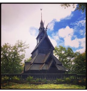 The Fantoft Stave Church in Bergen