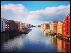 The Old Town Bridge (Gamle Bybro or Bybroa) is apparently the most instagrammable spot of Trondheim