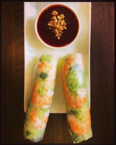 Vietnamese summer rolls at Ngon, in Chiswick