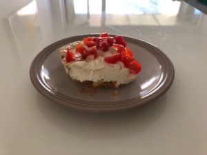 Savory tomato and feta cheesecake