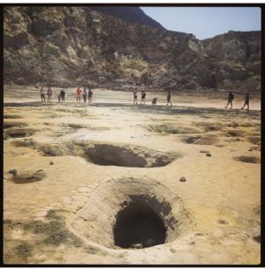 The crater of the volcano in Nisyros