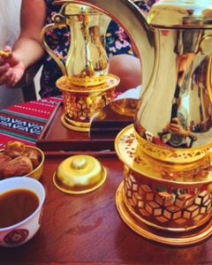 traditional Arabic coffee served with dates