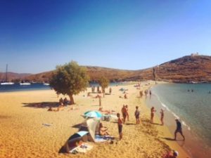 The beach of Kolona in Kythnos