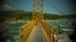 The Yellow Bridge connects Nusa Lembongan to Nusa Ceningan