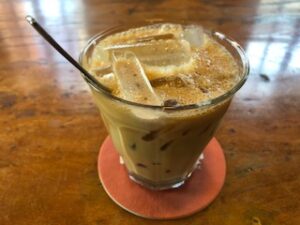 An iced Vietnamese coffee at Workshop