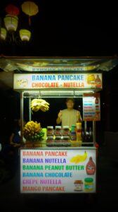 In Hội An, there are countless stalls selling mostly sweet delicacies, such as banana pancakes