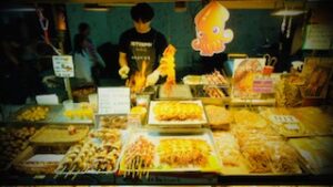 A street food market in Myeongdong