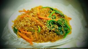 Japchae (glass noodles)