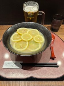 Lemon ramen at Ramen Muraji