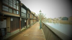 A riverside walk in Kanazawa