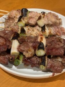 Yakitori at たかた森山, a yakitori restaurant in Kanazawa