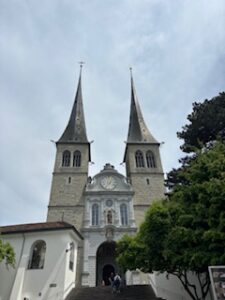 The Church of St. Leodegar (Hofkirche) is the most prominent church in Lucerne
