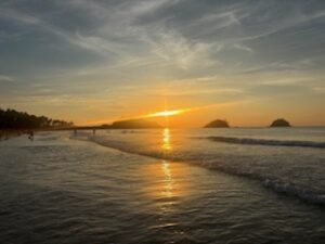 Nacpan Beach, a 4 km stretch about half an hour from El Nido