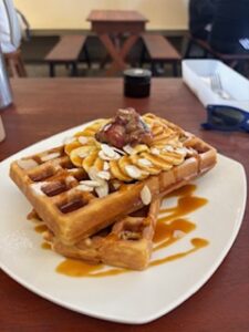 Waffles at White Beard Coffee Shop