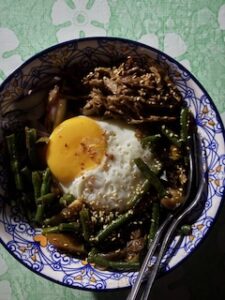 An adobo rice bowl at The Hub by Lokal Lab
