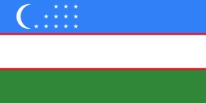 The flag of Uzbekistan