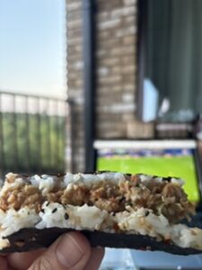 Football and sushi tacos